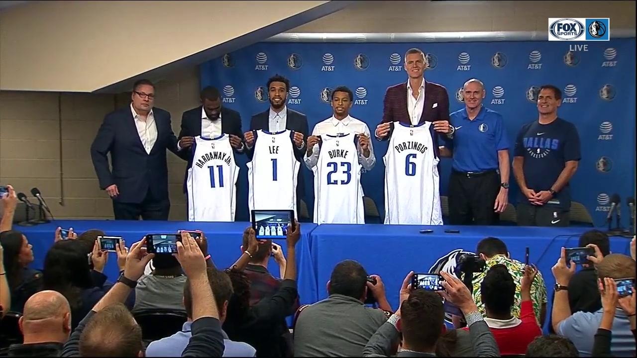Mavericks welcome Porzingis, Hardaway Jr, Lee & Burke To Dallas | Mavs Press Conference