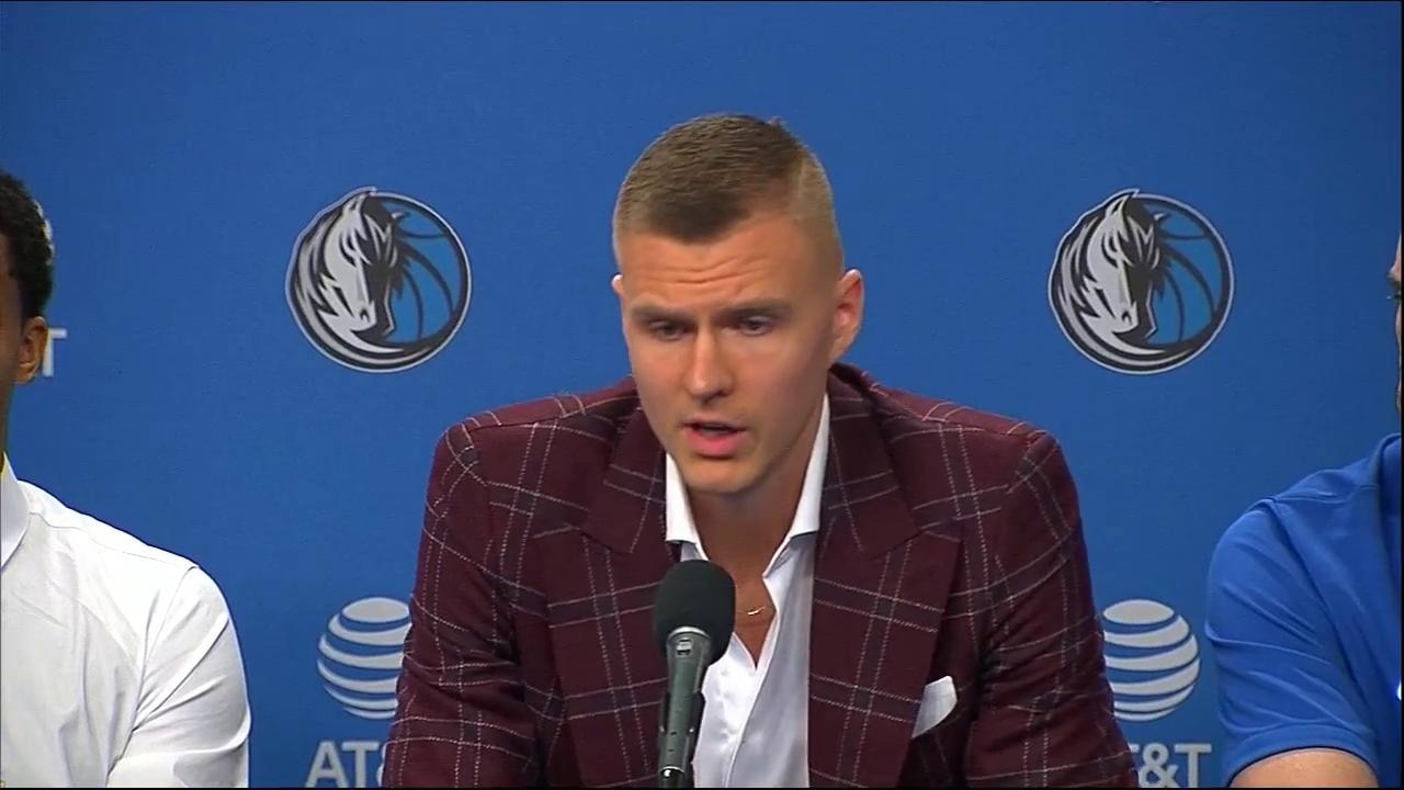 Porzingis on Playing With Doncic: 'I'm Excited About the Opportunity' | Mavs Press Conference
