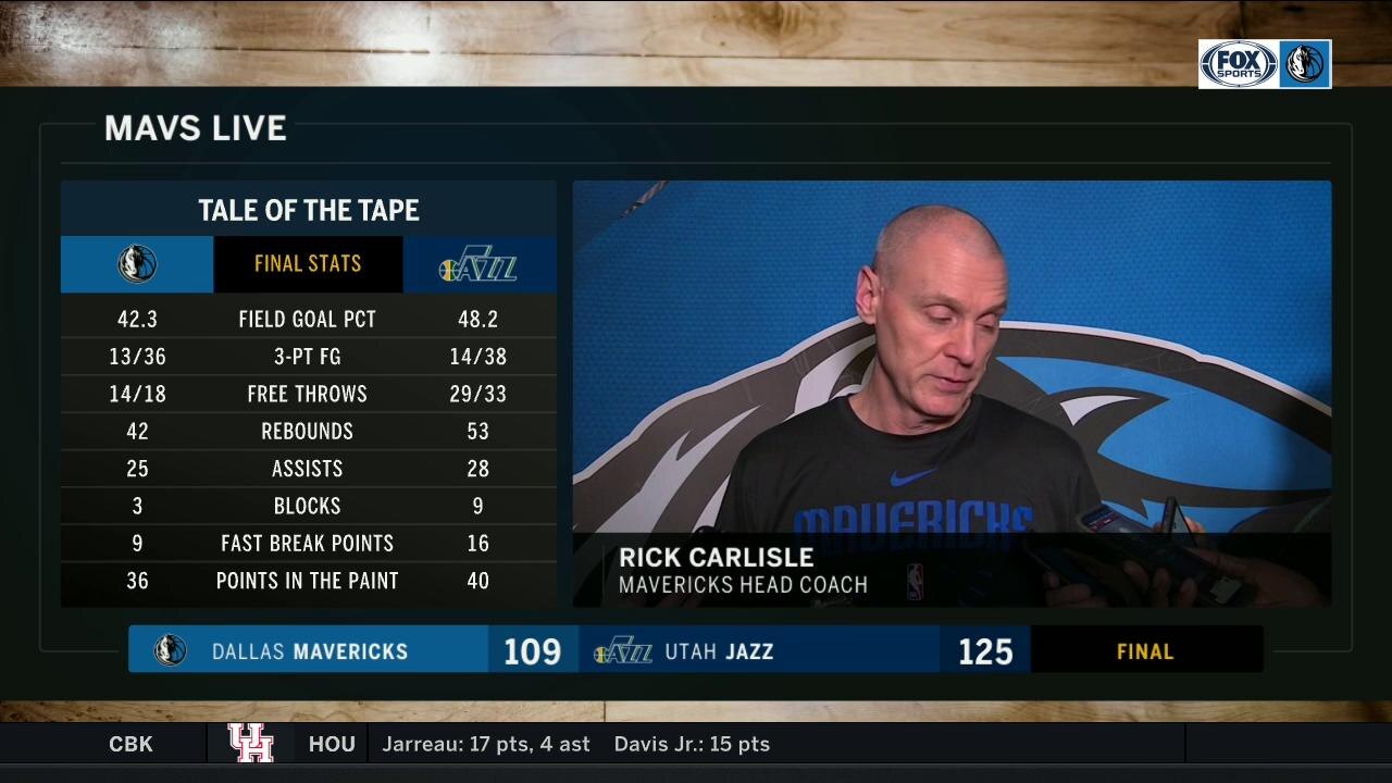 Rick Carlisle on Dirk's return to the floor, loss to Utah