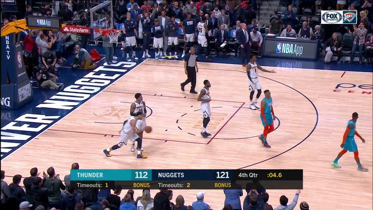 Thunder comeback falls short against Nuggets 121-112