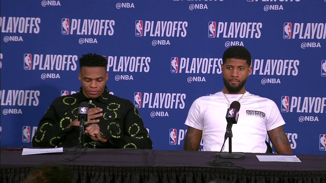 Paul George, Russell Westbrook on Game 1 Loss to Trail Blazers