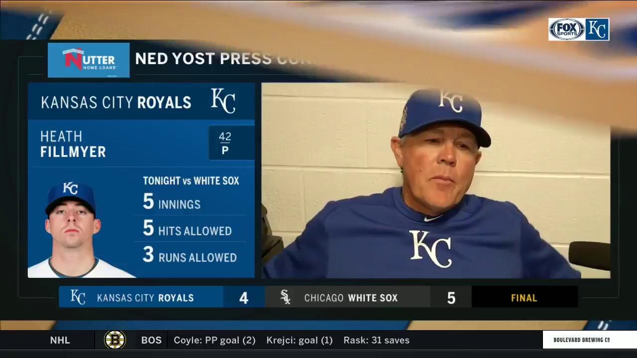 Yost says bullpen was limited in loss to White Sox