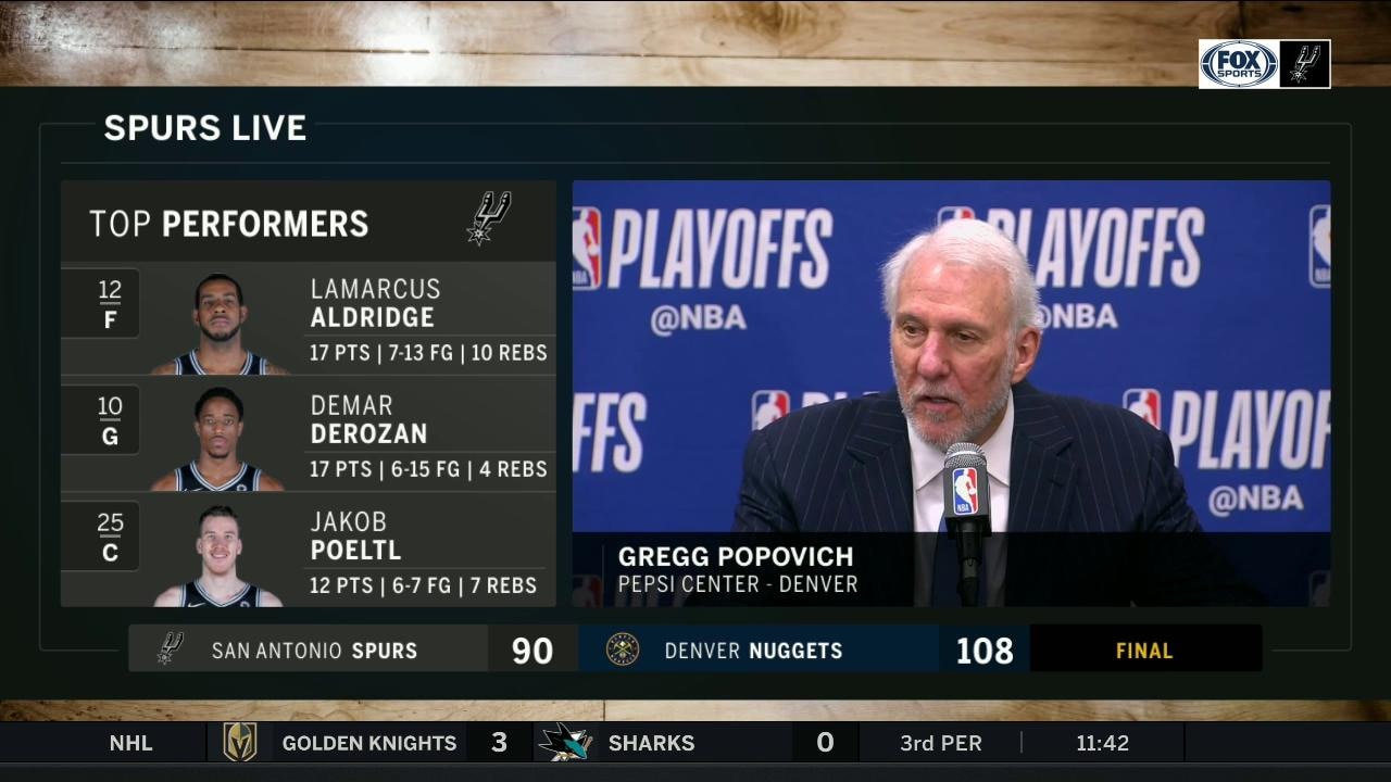 Gregg Popovich on Spurs Game 5 Loss in Denver