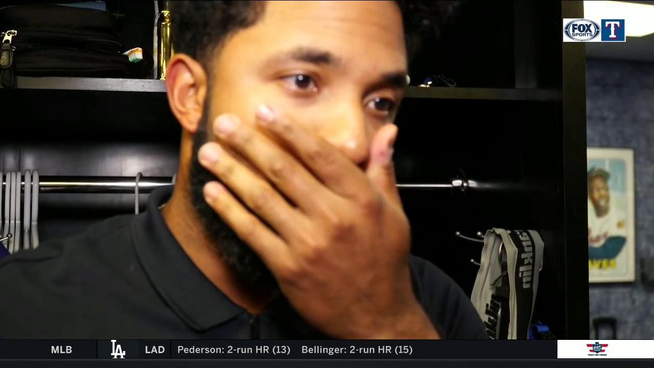 Elvis Andrus left the Game in 7th-inning vs. Royals