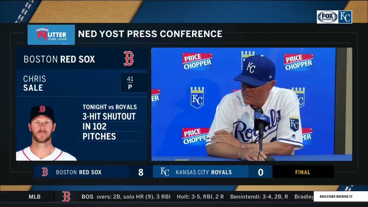 Yost after Royals are blanked by Red Sox: 'It was just one of those nights'