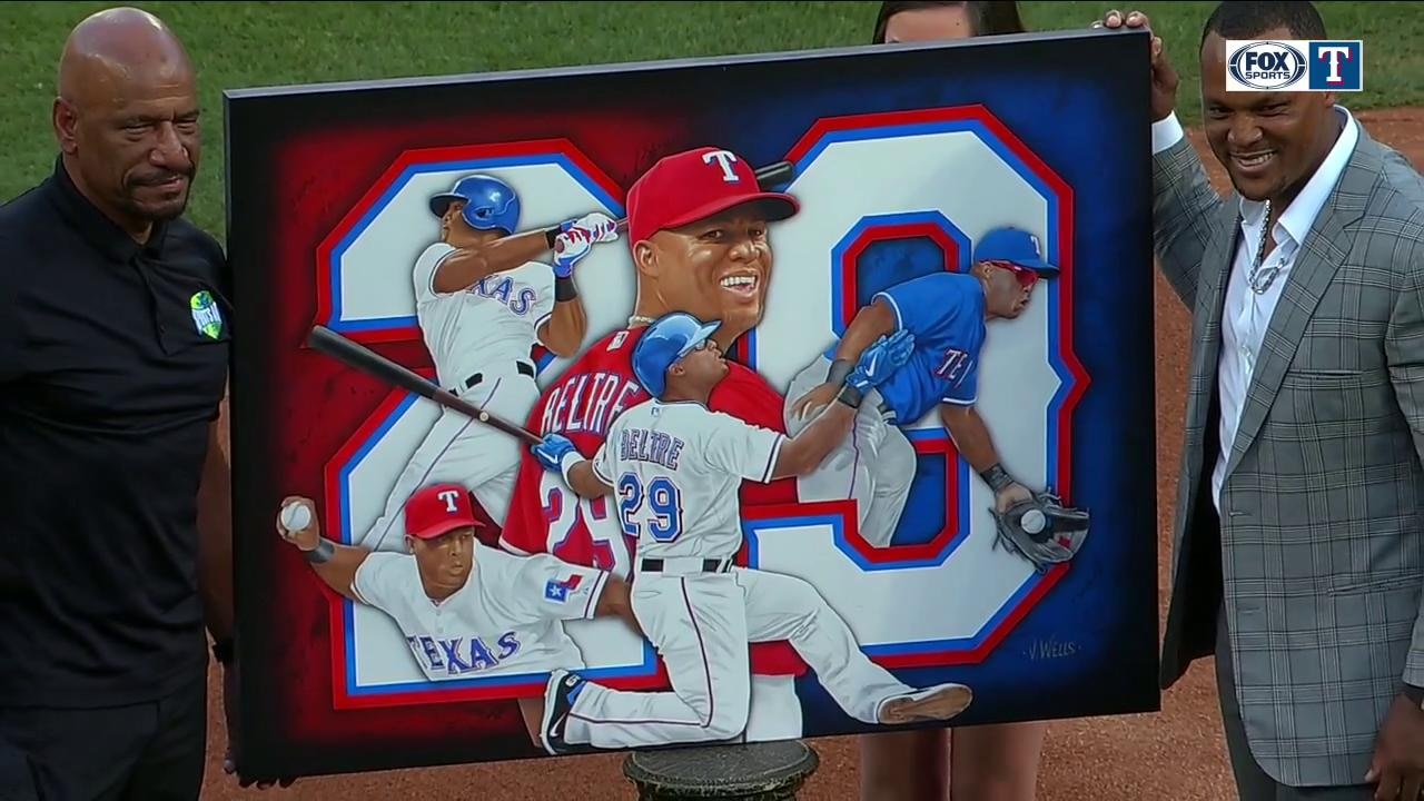 Artwork Made for Adrian Beltre | Adrian Beltre Retirement Ceremony