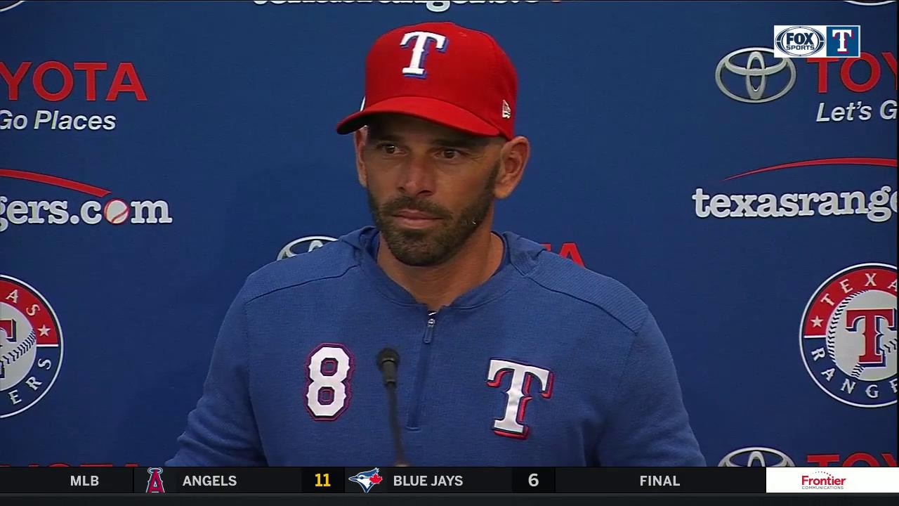 Chris Woodward on Palumbo in 10-4 loss to Cleveland