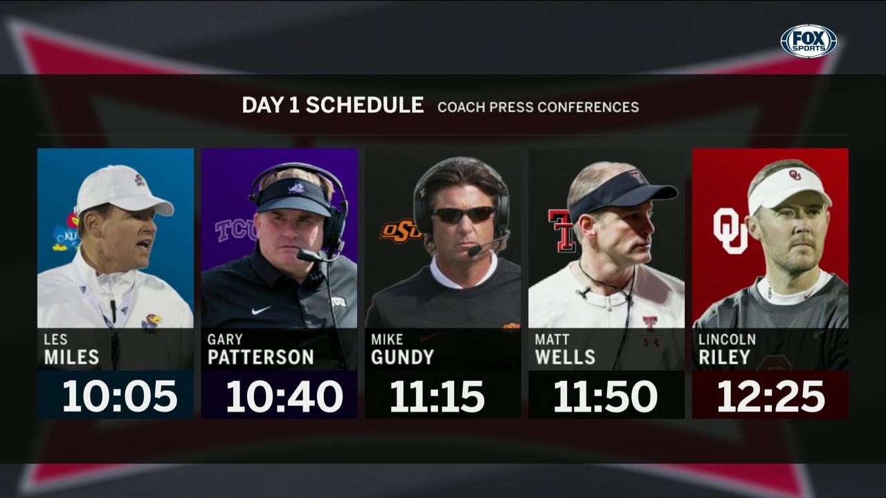 Day 1 Schedule | Big 12 Media Days