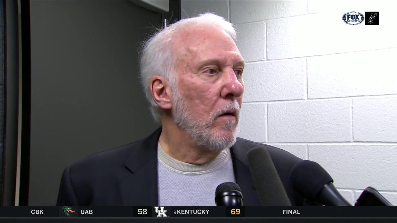 Gregg Popovich: 'We had a lot of good energy from a lot of guys.'