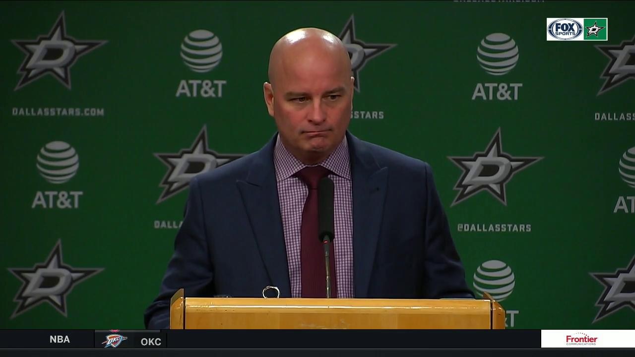 Jim Montgomery talks 3-1 Dallas loss to St. Louis