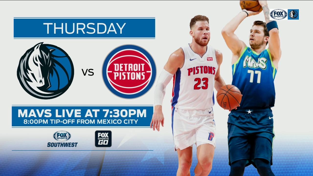 LOOK AHEAD: Mavs vs. Pistons from Mexico City | Mavs Live