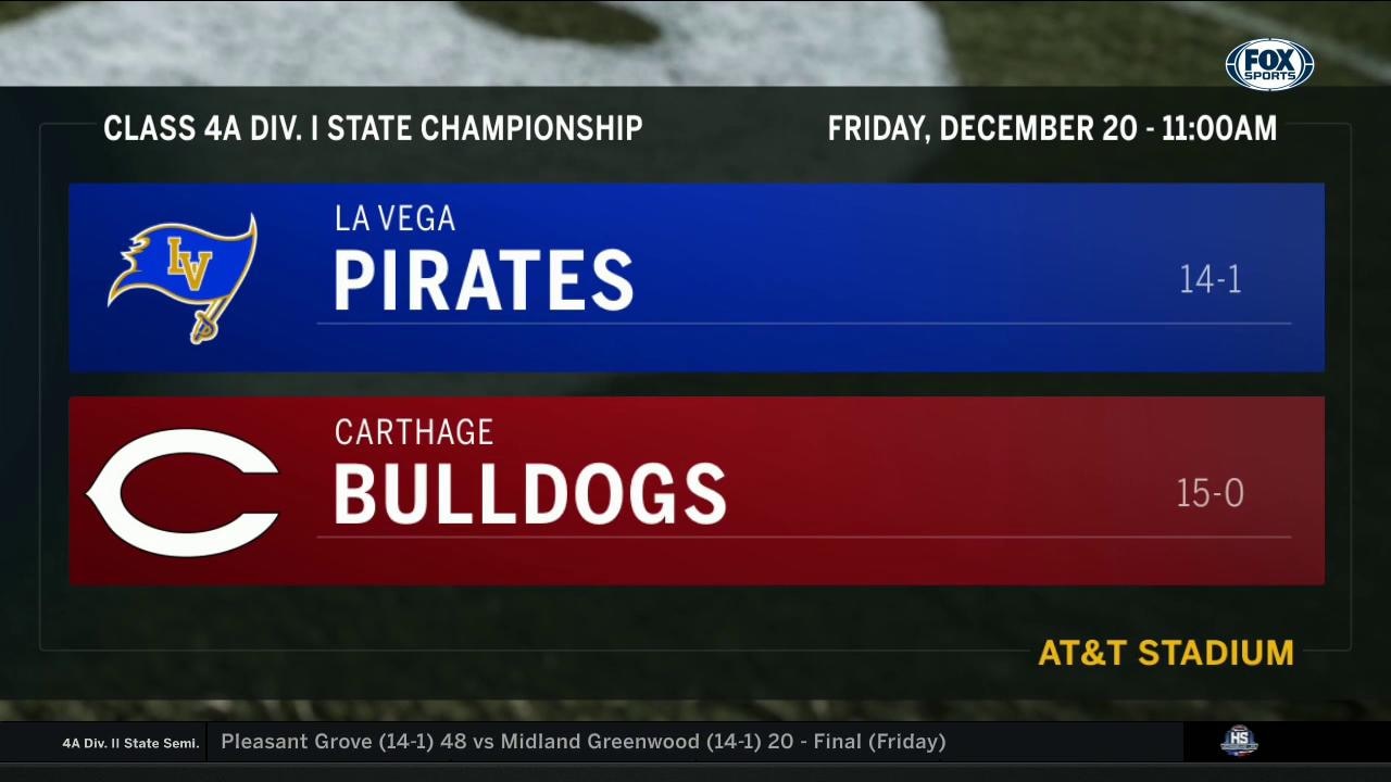 La Vega vs. Carthage for the State Championship
