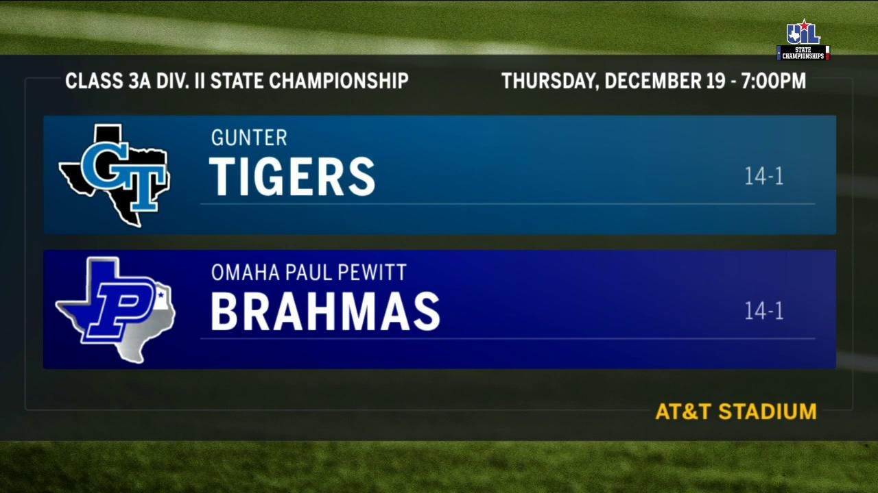 PREVIEW: 3A DII State Championship - Gunter vs. Omaha Paul Pewitt