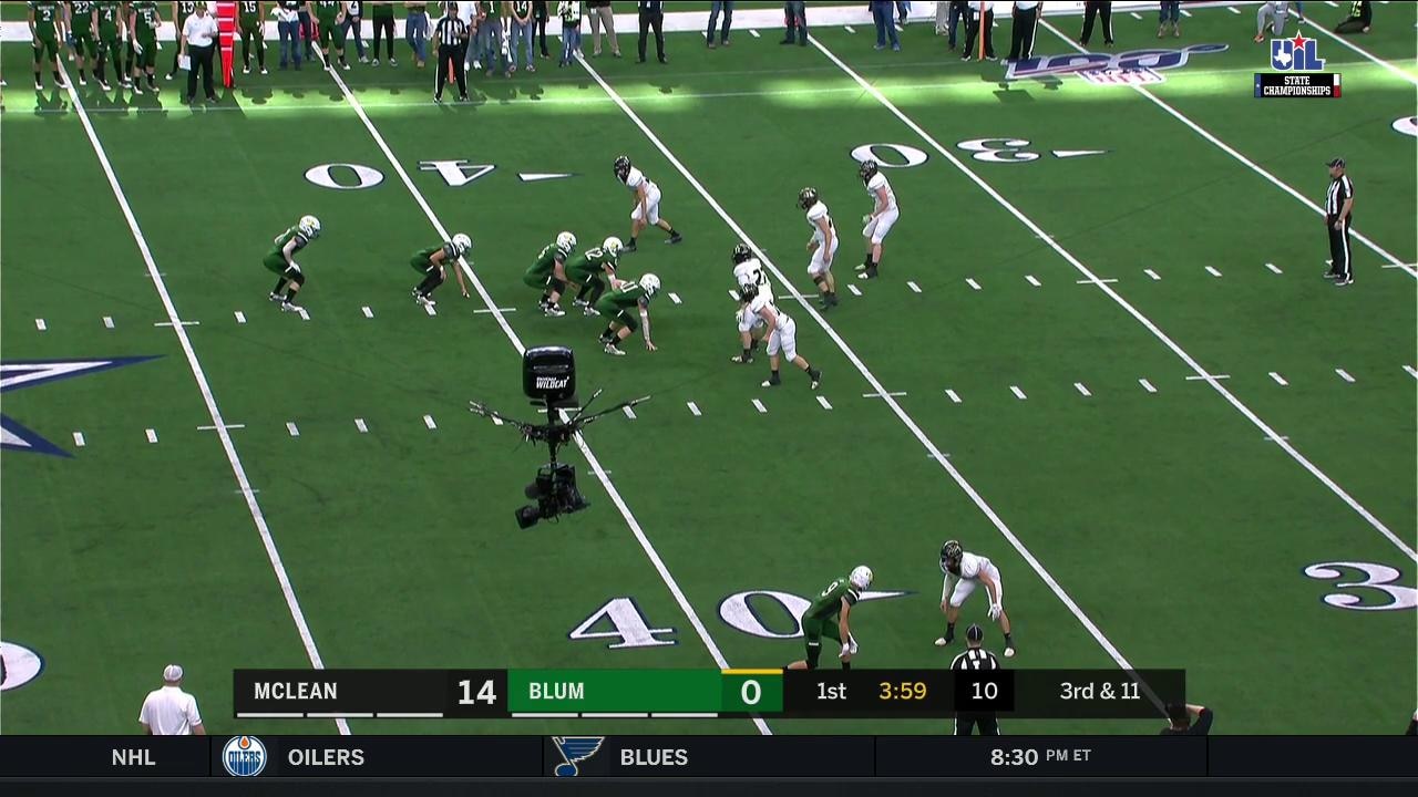 HIGHLIGHTS: Clinkscales receiving touchdown gets Blum on the board | UIL State Championships