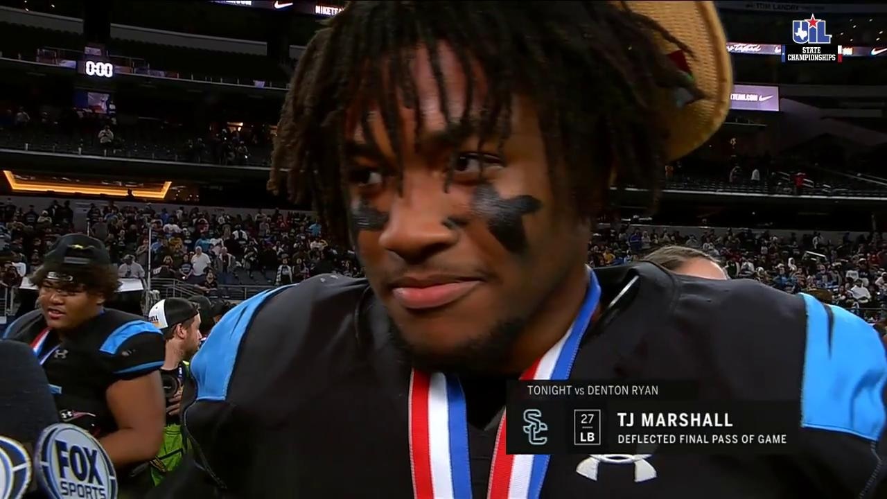TJ Marshall on Breaking Up the Final Play, Winning the State Title | UIL State Championships