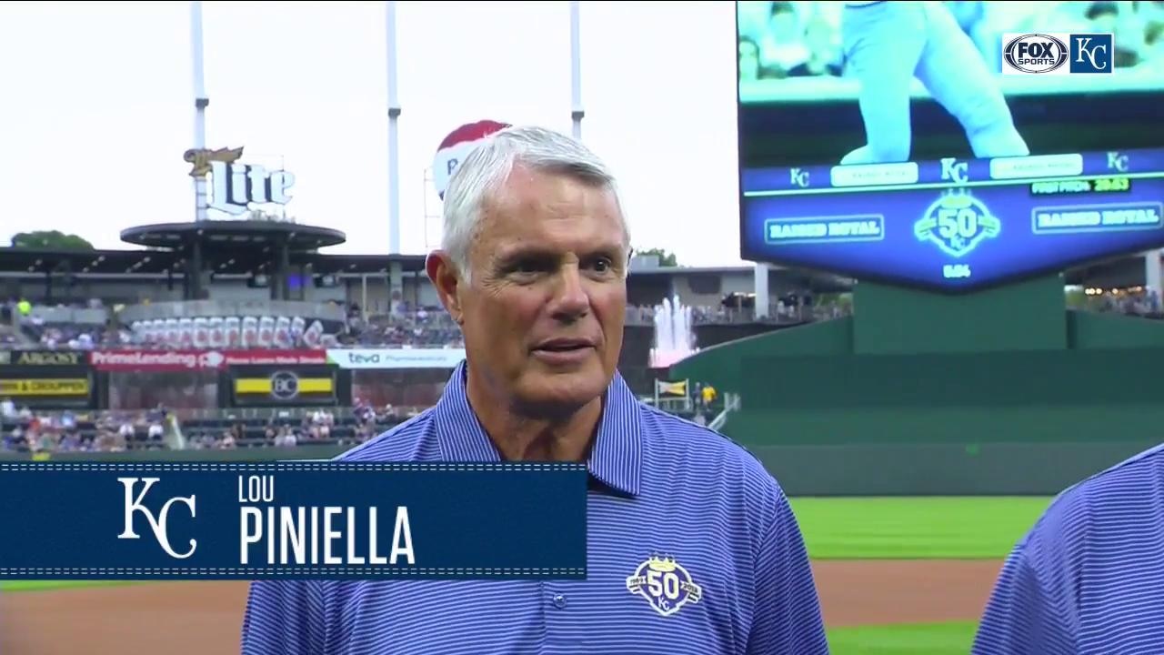 Royals greats take the field for Legends Weekend ceremony