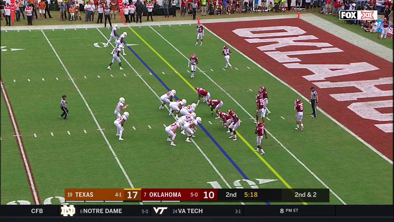 HIGHLIGHTS: Ehlinger runs for Texas' 3rd TD of first half | Red River Showdown