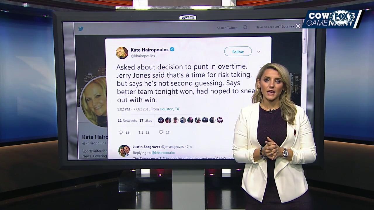 Jerry Jones not second guessing Garrett's OT decision | Cowboys Game Night