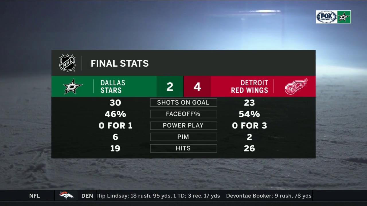Stars lose a tough one in Detroit | Stars Live