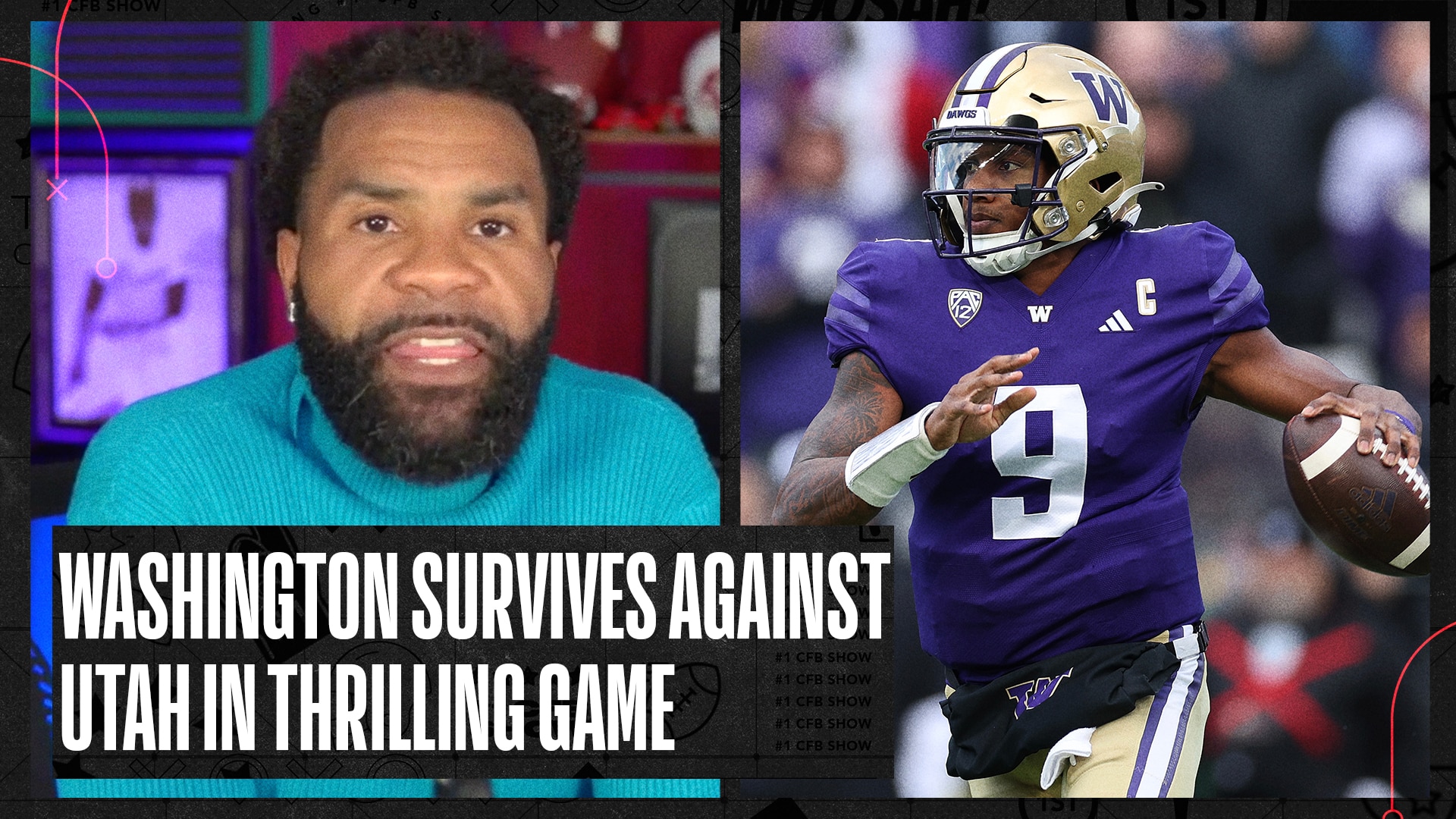 Michael Penix Jr., Washington hold off Bryson Barnes, Utah - RJ Young reacts | No. 1 CFB Show 