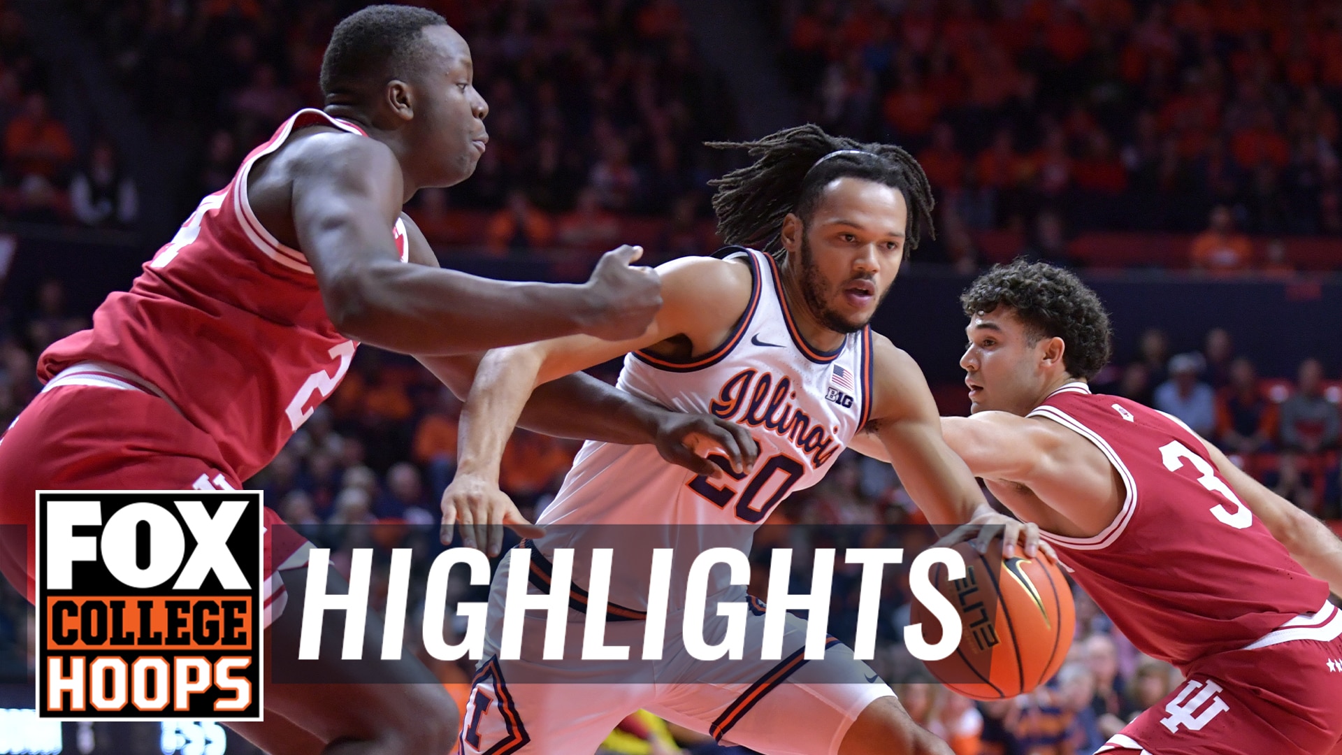 Indiana Hoosiers vs. No. 10 Illinois Fighting Illini Highlights | CBB on FOX