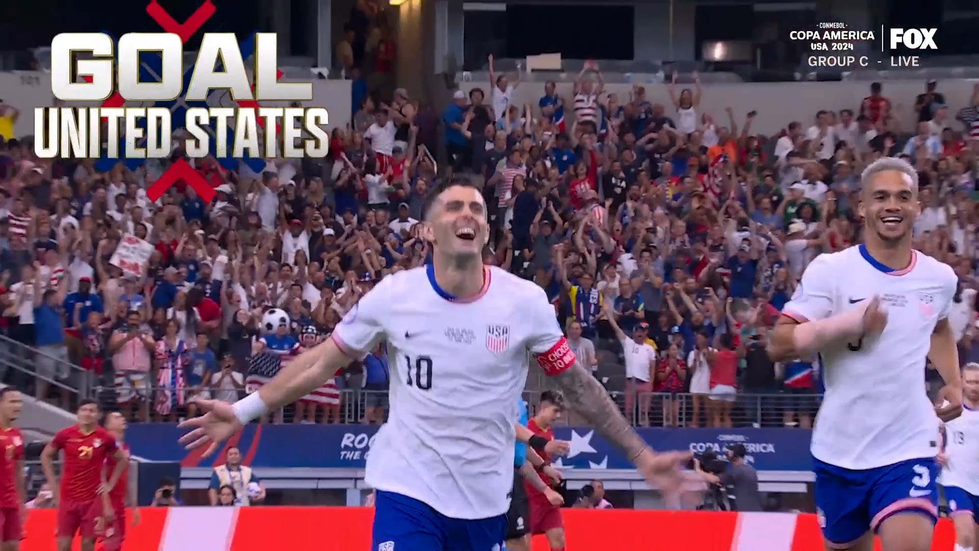 Christian Pulisic finds the top right corner of the net to give United States a 1-0 lead over Bolivia | 2024 Copa América
