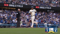 Dodgers score five runs in fourth inning, taking lead over Cubs