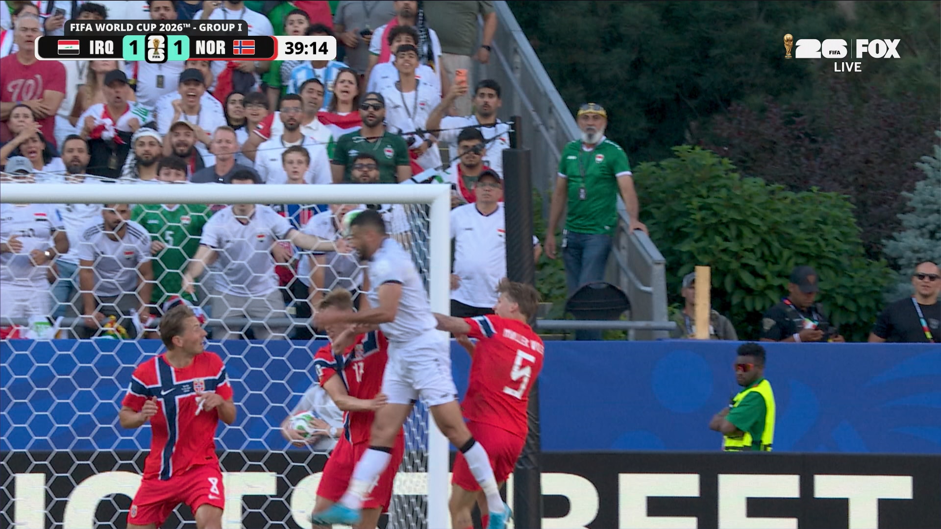Watch Iraq's Aymen Hussein scores header to level match against Norway ...