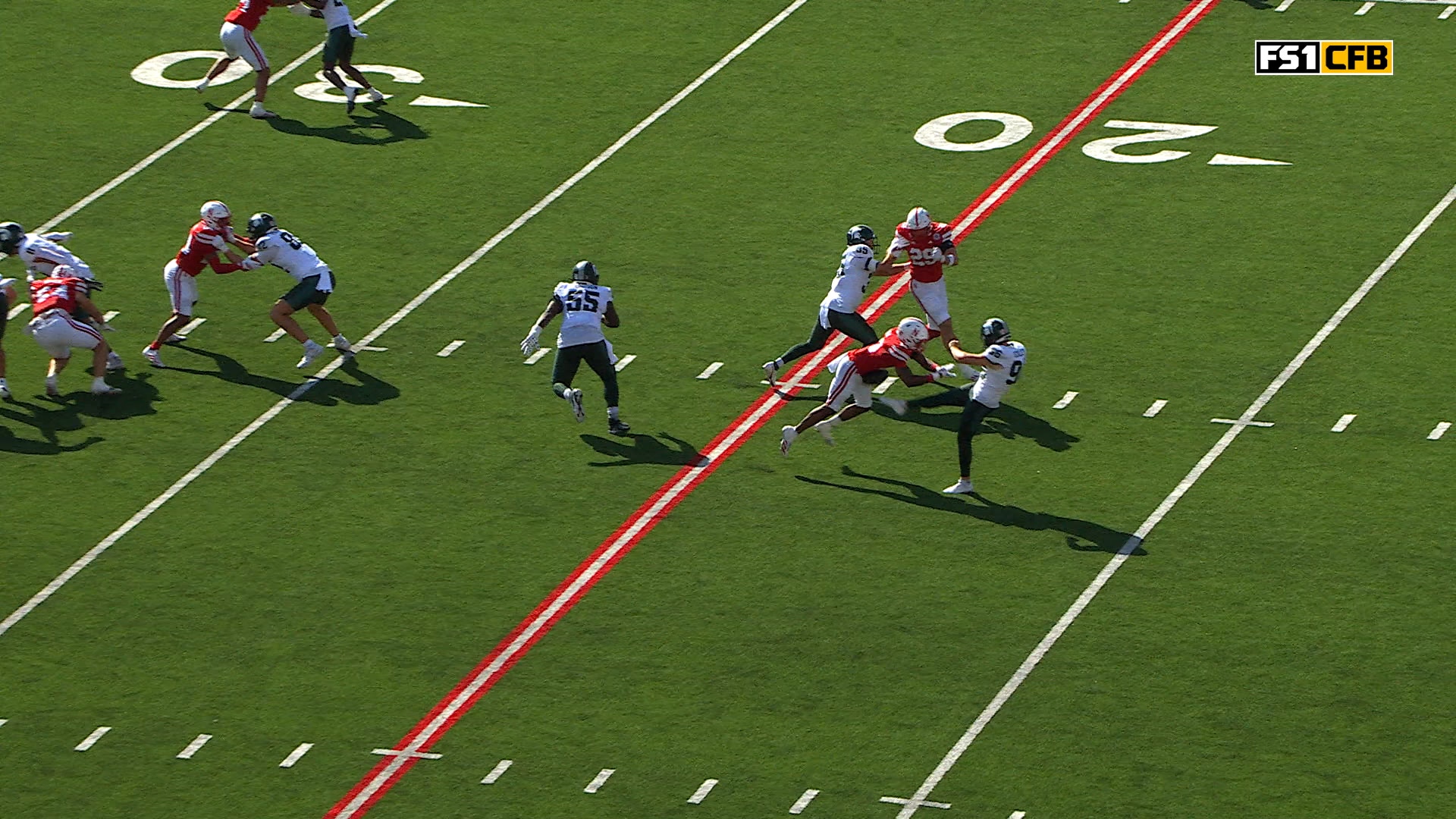 Nebraska's Jamir Conn blocks kick & Carter Nelson brings recovery to TD to extend lead vs. MSU