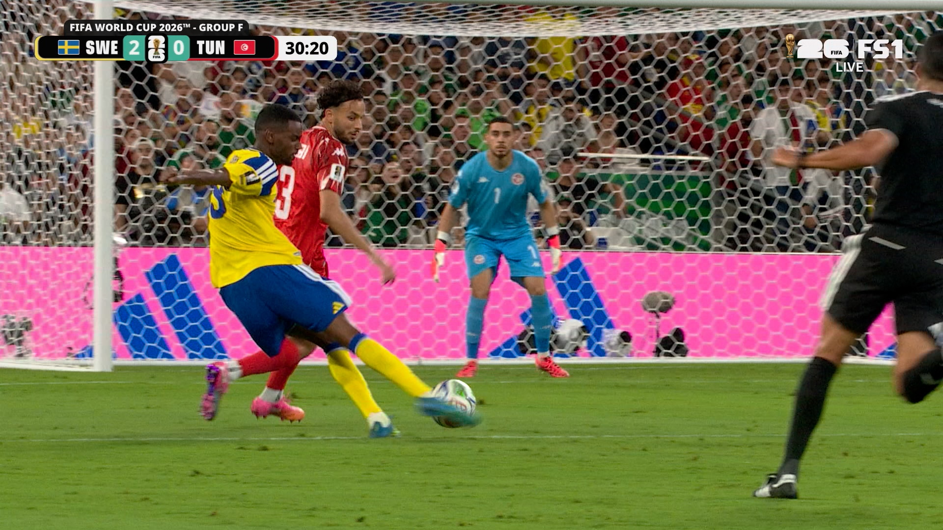 Alexander Isak scores Sweden's second goal, extending lead over