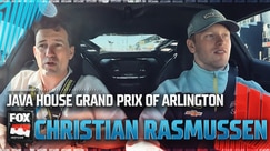 Indy 500: Christian Rasmussen takes Will Buxton around Streets of Arlington Track 🏁