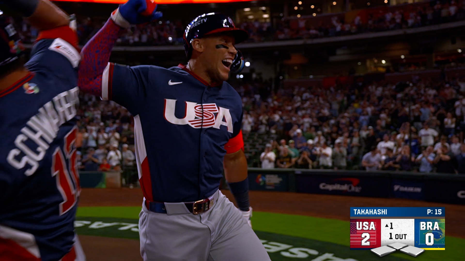 Aaron Judge crushes two-run homer, giving United States early lead over Brazil