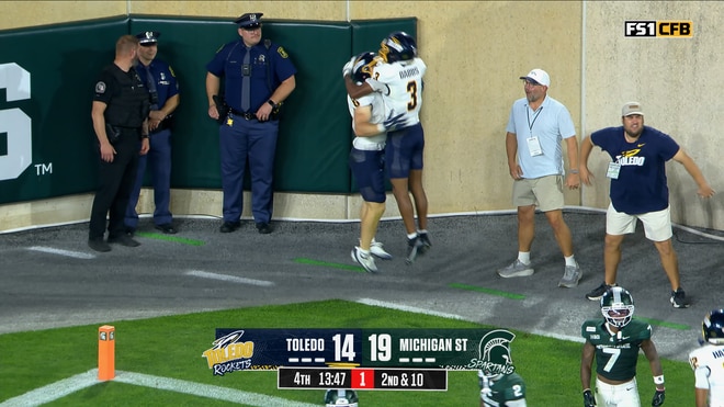 Connor Walendzak bursts for 71-yard TD, giving Toledo lead over Michigan State
