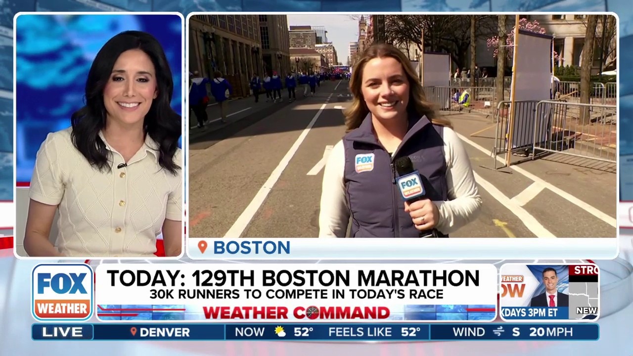 Beautiful conditions for runners as 129th Boston Marathon gets underway