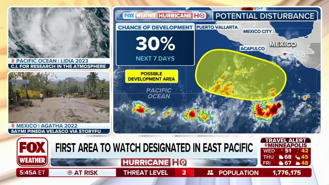 Watch First area to watch in Eastern Pacific designated by National ...
