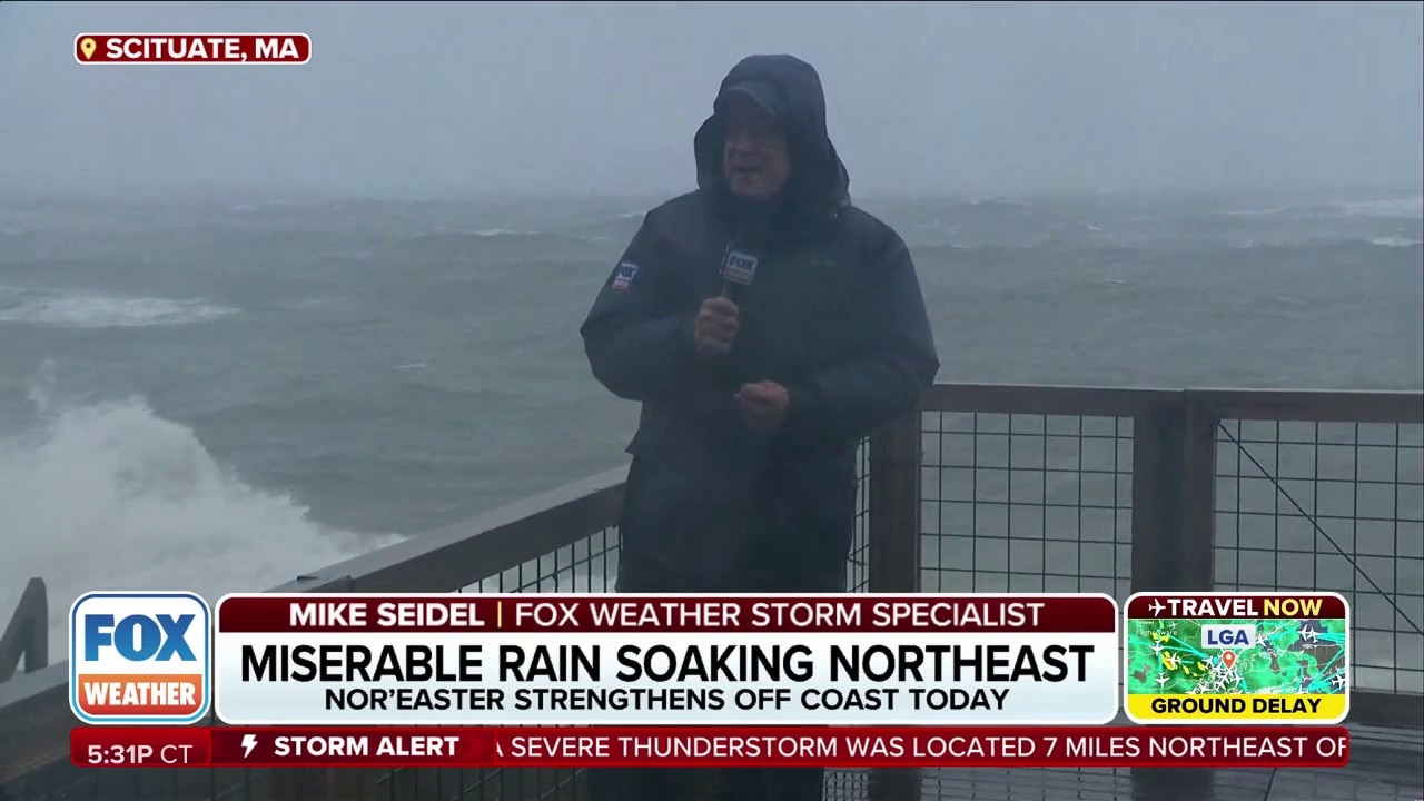 Nor'easter walloping New England with cold, miserable rain and strong winds
