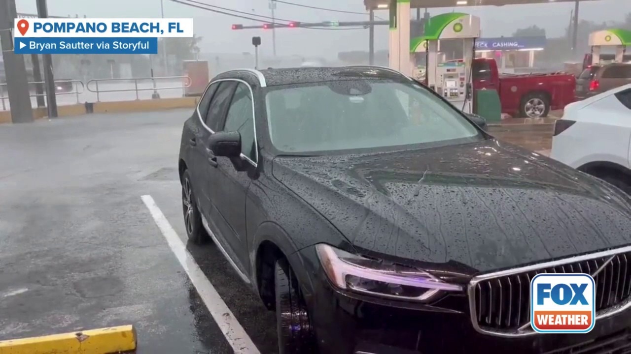 Hail, rain lash parts of Florida's Pompano Beach