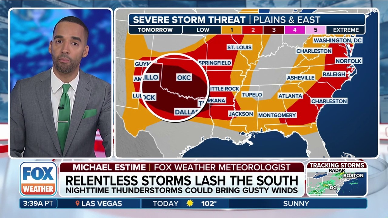 Dayslong severe weather threat covers 65 million Saturday