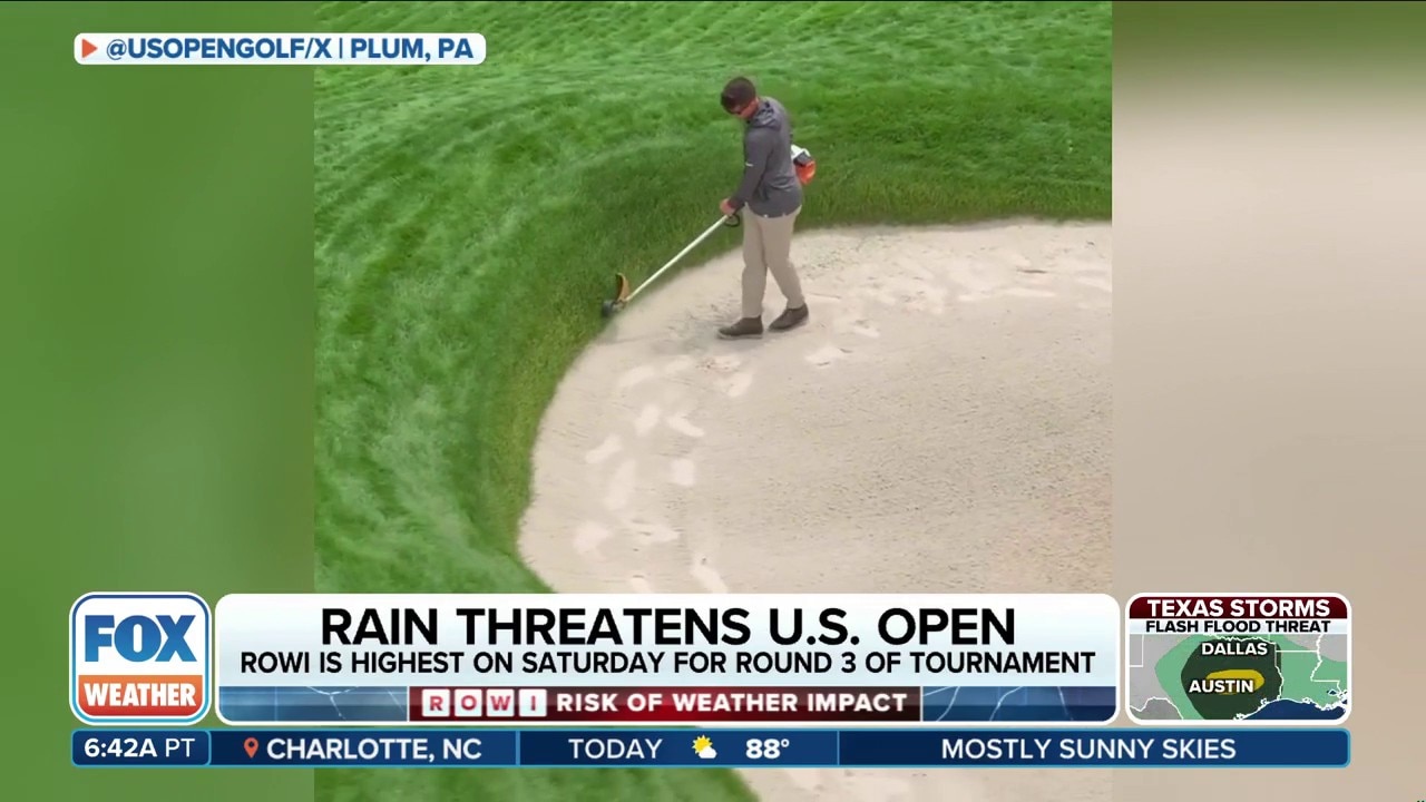 Rain threatens US Open at Oakmont Country Club this weekend