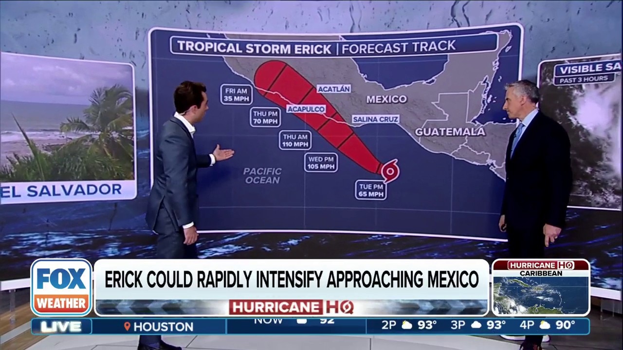 Tropical Storm Erick forecast to rapidly intensify into hurricane