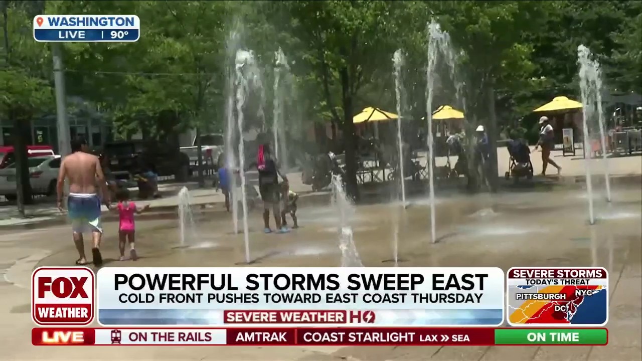 DC reaches 90 degrees before storms move through