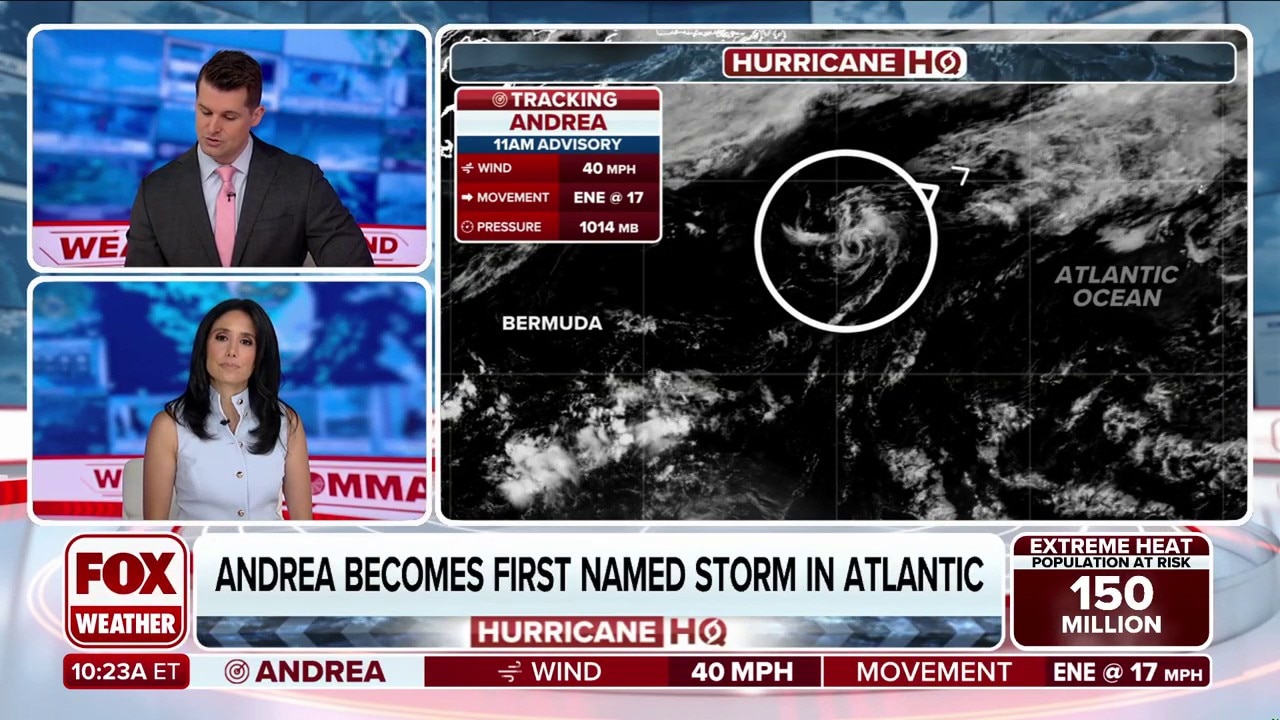 Watch Tropical Storm Andrea forms becoming first tropical storm of 2025 ...