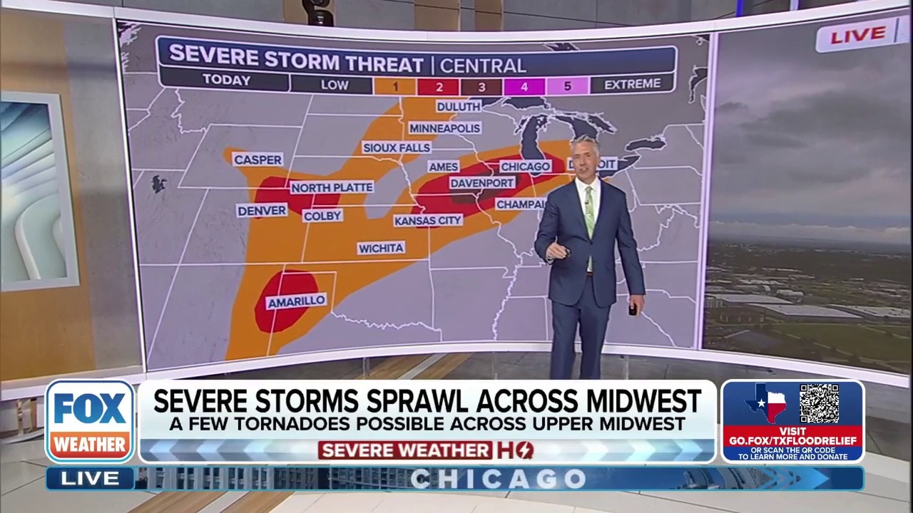 Watch Severe storms sprawl acrss Midwest on Friday - FWX | FOX One