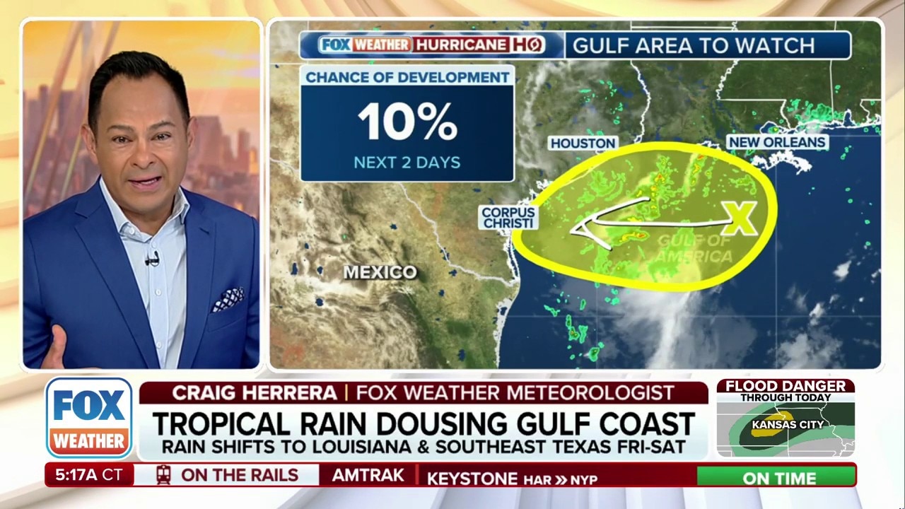 Gulf disturbance fuels tropical downpours as Hurricane Hunters set to fly into system on Friday
