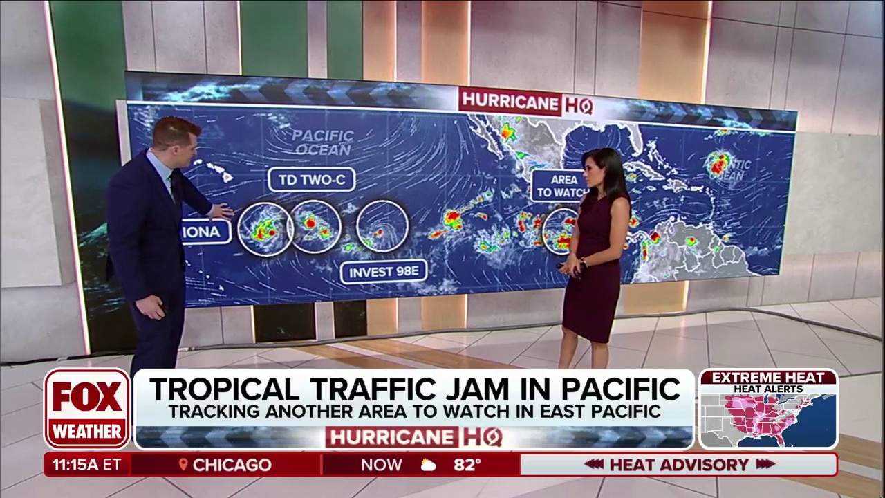 Hurricane Iona and Tropical Depression Two-C form in Central Pacific Basin