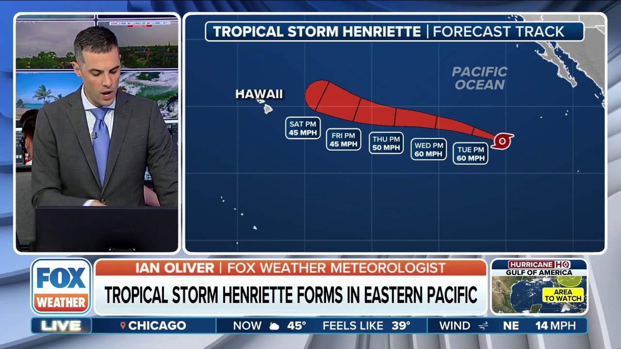 Tropical Storm Henriette forms in the eastern Pacific Ocean