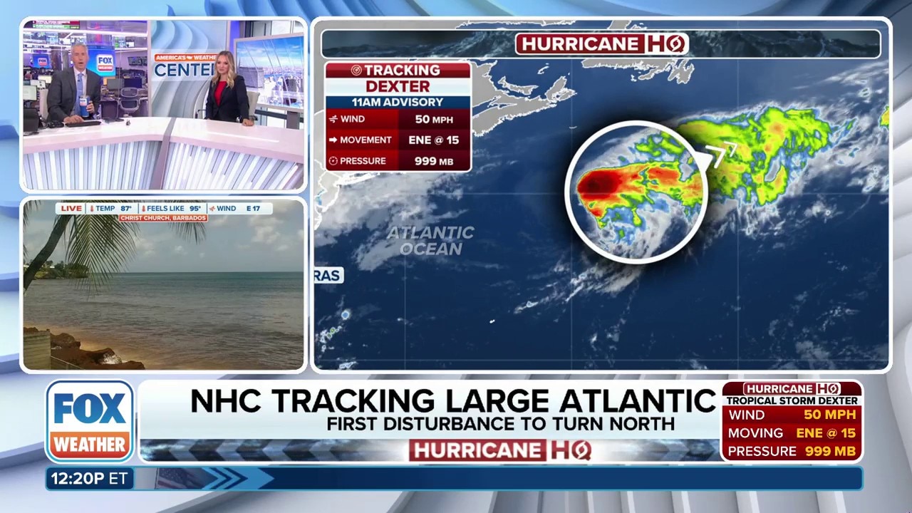 Tropical Storm Dexter gains strength; likely to become powerful extratropical cyclone
