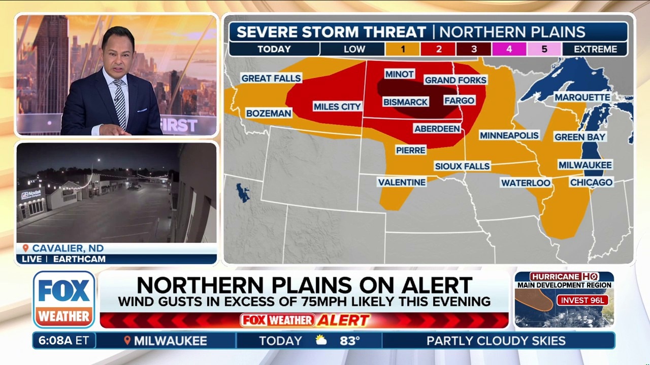 Northern Plains, Upper Midwest on alert for storms packing hurricane-force wind gusts, tornadoes