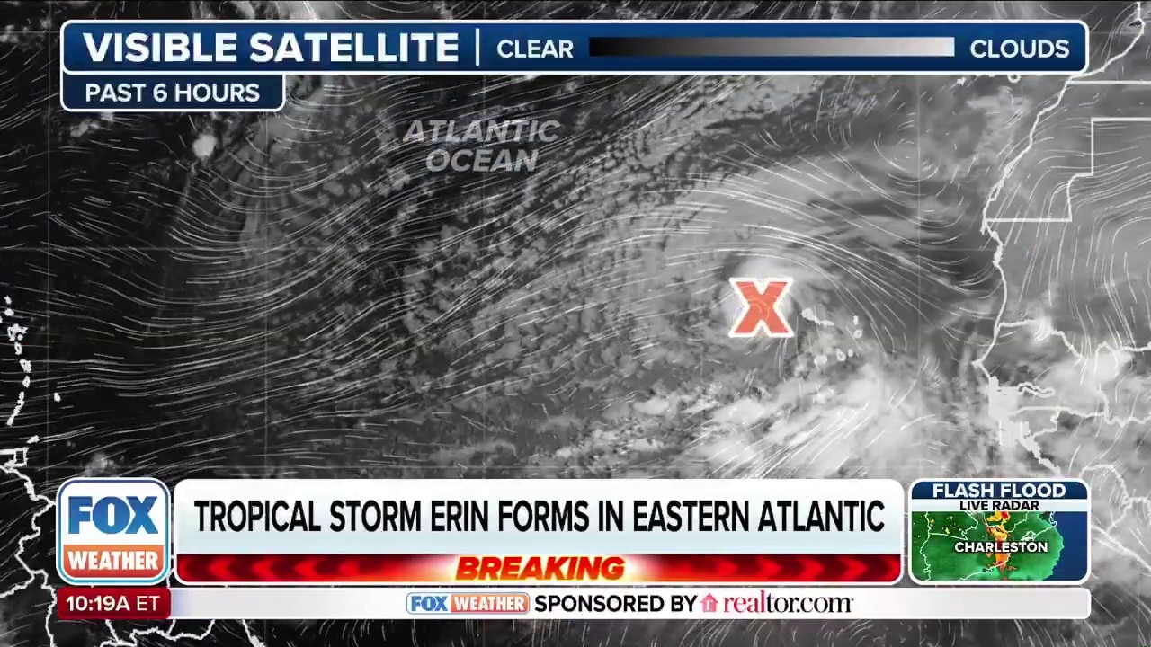Tropical Storm Erin forms in eastern Atlantic