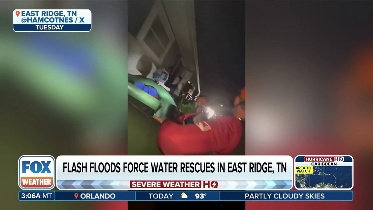 Thunderstorms, flash flooding trigger water rescues in eastern Tennessee 
